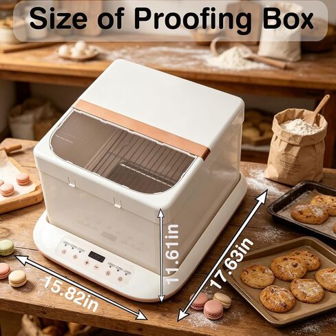 Premium Bread Proofer & Slow Cooker – Perfect for Winter & High Altitudes with 25L Capacity, 32-248℉ Precise Temp Control & 10-Hour Timer – Sourdough Fermentation Box for Yogurt, Kombucha & Proofing in Kuwait