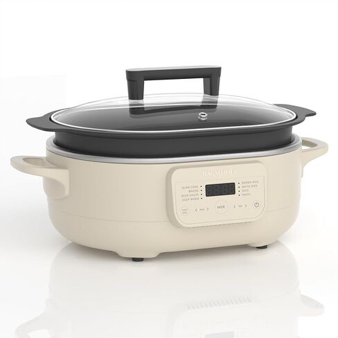 MAGNIFIQUE 6 Quart Multi-Cooker with 8-in-1 Casserole Programmable Slow Cooker, Dutch Oven, Pasta, Nonstick, Oven Safe Pot to 500°F Oatmeal in Saudi Arabia
