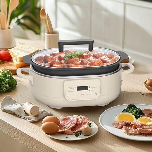 MAGNIFIQUE 6 Quart Multi-Cooker with 8-in-1 Casserole Programmable Slow Cooker, Dutch Oven, Pasta, Nonstick, Oven Safe Pot to 500°F Oatmeal in Saudi Arabia