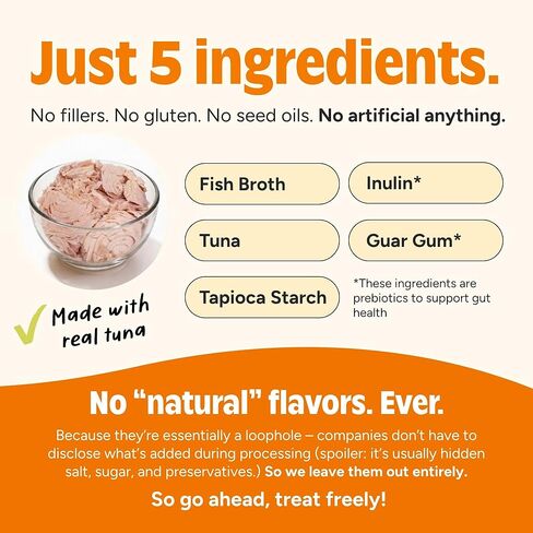 Joyfull Lickable Cat Treats with Prebiotics – Wild-Caught Tuna Squeeze Treats – Supports Digestive Health – 24 Tubes (0.5 oz Each) in Kuwait