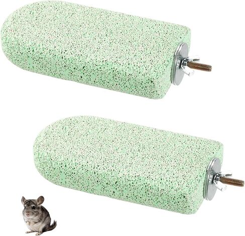 2pcs Chinchilla Lava Ledge, Pumice Climbing Platform & Chewing Toy Teeth Grinding Cage Accessories Lava Rock Chew Stuff for Rats Gerbil Chinchillas Squirrels Guinea Pigs Hamsters in Kuwait