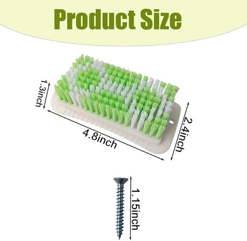 4PCS Pig Enrichment Toy,2-in-1 Self-Grooming and Scratch Brush for Mini Pigs,Reduces Stress,Mini Pigs Self Cleaning Slicker Brushes,Green & White Diamond Pattern,Easy Install for Pens Barns or Yards in Kuwait