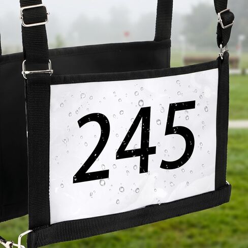 Jucoan 2 Pack Professional Exhibitor Number Harness - Adjustable Livestock Show Number Harness Exhibitor Vest with Front & Back Pockets for 4H, FFA Cattle, Sheep, Goat, Pig Show Fairs, Competitions in Kuwait