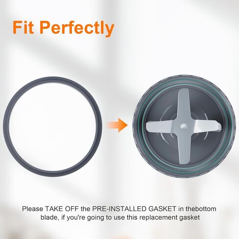 2-Pack Replacement Extractor Blade Set, Fit for NutriBullet 600w/ 900w Pro Series Blender with Food-grade Silicone Rubber Gaskets Seal Ring for NutriBullet Blender Blade Replacement Parts in Kuwait