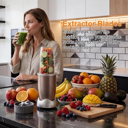 2-Pack Replacement Extractor Blade Set, Fit for NutriBullet 600w/ 900w Pro Series Blender with Food-grade Silicone Rubber Gaskets Seal Ring for NutriBullet Blender Blade Replacement Parts in Kuwait