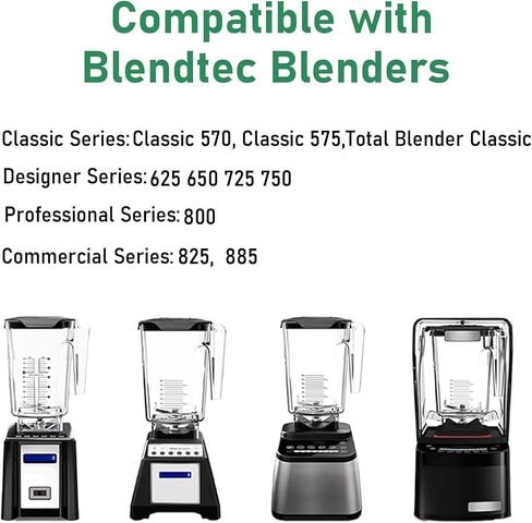 لحاوية إبريق الخلاط البديلة من Blendtec Wildside+ - متوافقة مع Classic 570، 575، Total Blender Classic؛ المصمم 625، 650، 725، 750؛ محترف 800; تجاري 825، 885 in Kuwait