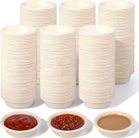 300 Pack 1 Oz Gecko Feeding Cups Food Cups Disposable Paper Bowls Reptile Water Dish for Crested Gecko, Lizards, Snakes, Spiders, Frogs, Hermit Crabs in Kuwait