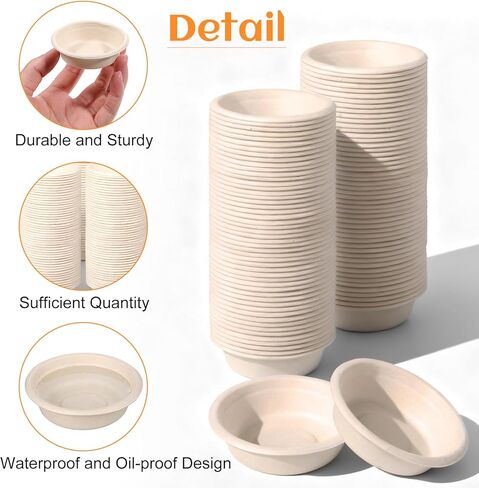 300 Pack 1 Oz Gecko Feeding Cups Food Cups Disposable Paper Bowls Reptile Water Dish for Crested Gecko, Lizards, Snakes, Spiders, Frogs, Hermit Crabs in Kuwait