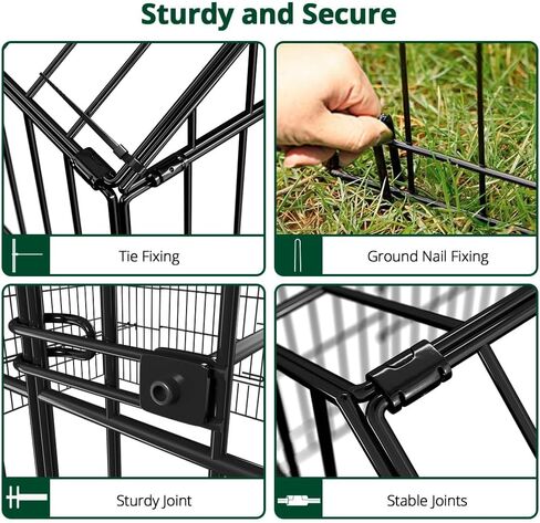 PawGiant Chicken Coop, Chicken Run Pen for Yard with Cover Outdoor Metal Portable Chicken Tractor Cage Enclosure Crate Outside for Small Animals Duck Rabbit Hen 130"×40"×40" in Kuwait