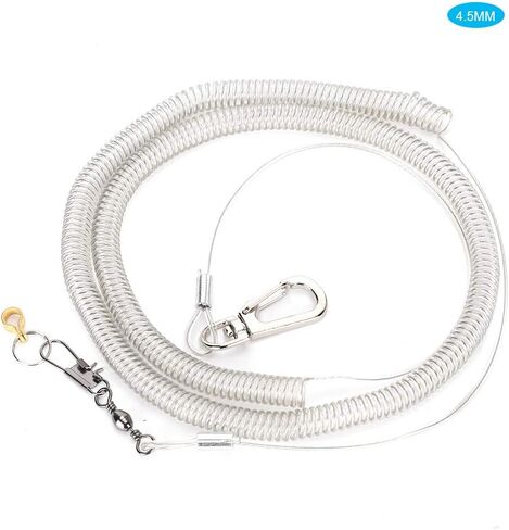 Bird Harness Leash Durable Elastic Rope for Outdoor Flying Training, Pet Supplies for Birds, 6m Stretching Length, 100% (4.5MM) in Kuwait