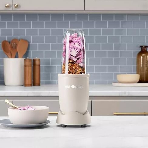 NutriBullet Pro 900W Single-Serve Blender Exclusive Bundle – Multi-Speed, Easy Clean, Ideal for Smoothies & Shakes, Durable Stainless Steel Blades, Includes 1x32oz Blender Cup & 2x24oz - Matte Sand in Kuwait