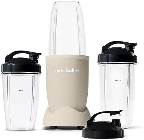NutriBullet Pro 900W Single-Serve Blender Exclusive Bundle – Multi-Speed, Easy Clean, Ideal for Smoothies & Shakes, Durable Stainless Steel Blades, Includes 1x32oz Blender Cup & 2x24oz - Matte Sand in Kuwait