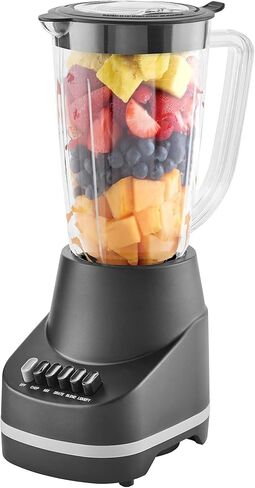500W 6-Speed Blender with 48oz/1.5L Jar, Black Countertop Blender for Smoothies, Shakes & Food Prep, Home Essential in Kuwait