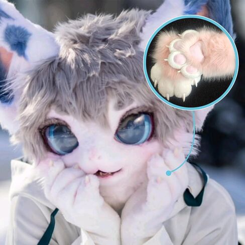 freebloss 20pcs fursuit الكفوف الأظافر DIY الملحقات Fursuit الملحقات فروي Therian القط باو قفازات الاشياء لأقدام فروي الكفوف الحيوان تأثيري فروي البدلة الملحقات in Kuwait