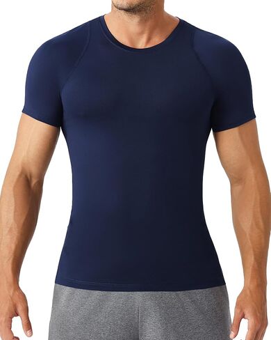 SPVISE 1/2 حزمة قصيرة الأكمام ضغط قميص الرجال الرياضية تجريب تي شيرت الجري قمم بارد جاف Baselayer رياضة الملابس الداخلية in Kuwait