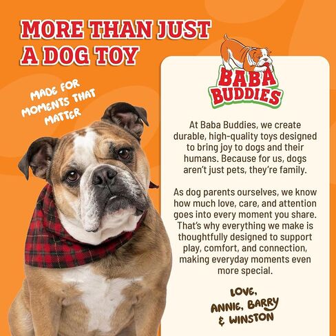 Baba Buddies Turkey Leg Dog Toy for Aggressive Chewers | 5-in-1 Natural Rubber & Nylon Hybrid | Squeaky Indestructible Chew | Real Turkey Flavor | Dental Ridges | Medium & Large Dogs in Kuwait