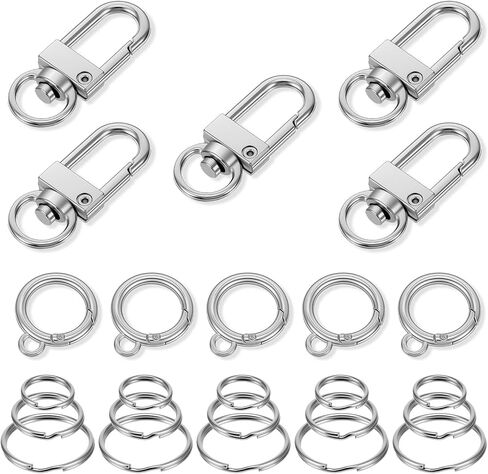 Ymapinc 25Pcs Quick Clips Cat Dog Collar Clips, Anti Lost Small Carabiner Ring for Pet Tag Charms Id Tags Small Keychain Dog Collar Accessories for Safety in Kuwait