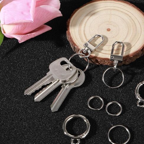 Ymapinc 25Pcs Quick Clips Cat Dog Collar Clips, Anti Lost Small Carabiner Ring for Pet Tag Charms Id Tags Small Keychain Dog Collar Accessories for Safety in Kuwait