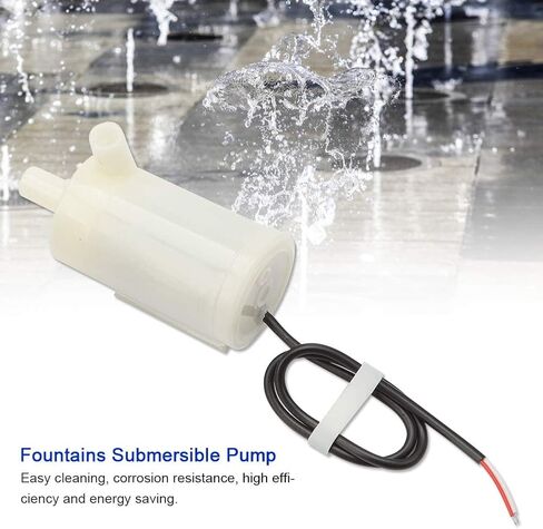 AYNEFY DC Submersible Pump,DC 3V/5V/6V Low Noise Horizontal Fountains Small Diving Amphibious Submersible Pump for Aquarium Fish Fountain Hydroponics in Kuwait