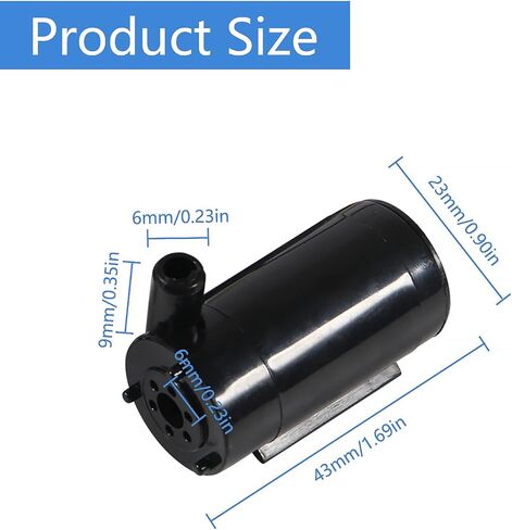 4pcs Micro Submersible Pump DC 3-5V USB Mini Water Pump for Aquariums Fish Tank Pond Fountain Hydroponics Garden (Black) in Kuwait