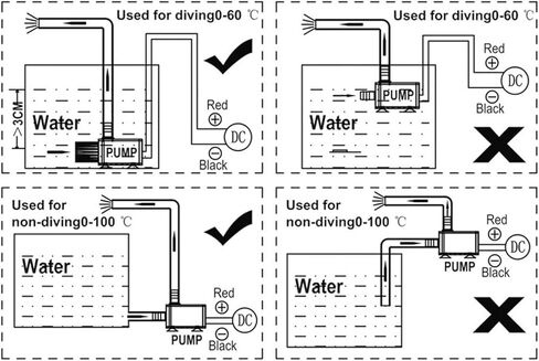 مضخة مياه غاطسة، DC 12V 10W 400L رفع QR50H نافورة مضخة غاطسة صغيرة لحوض السمك معدل قابل للتعديل، مضخة نافورة، نافورة حوض السمك in Kuwait