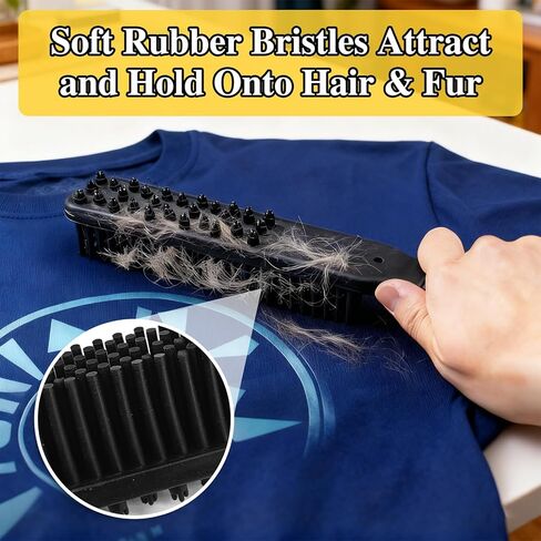 Easy-Clean Pet Rubber Hair Removal Brush – Multi-Surface Cleaning Tool for Cars & Home in Kuwait