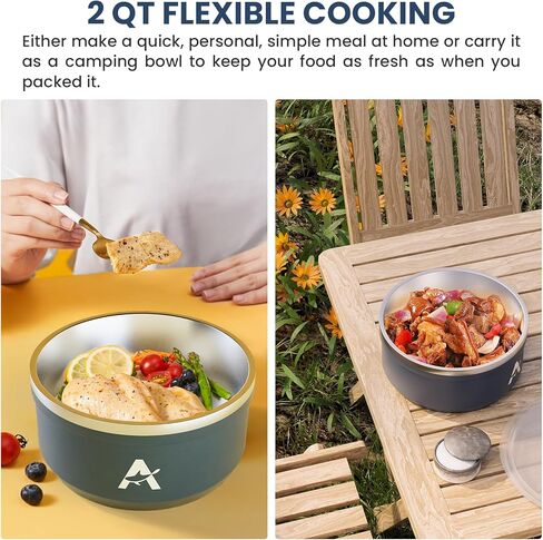 AEWHALE Portable Air Fryer 3-in-1,4QT & 8 Cup non toxic air fryer with Storage Lids,Ideal for Small Spaces in Kuwait