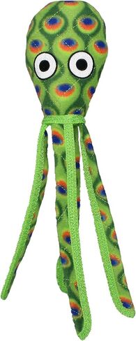 TUFFY - World's Tuffest Soft Dog Toy - Ocean- Squeakers - Multiple Layers. Made Durable, Strong & Tough. Interactive Play (Tug, Toss & Fetch). Machine Washable & Floats. (Squid Green, Large 2 Pack) in Kuwait