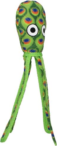 TUFFY - World's Tuffest Soft Dog Toy - Ocean- Squeakers - Multiple Layers. Made Durable, Strong & Tough. Interactive Play (Tug, Toss & Fetch). Machine Washable & Floats. (Squid Green, Large 2 Pack) in Kuwait