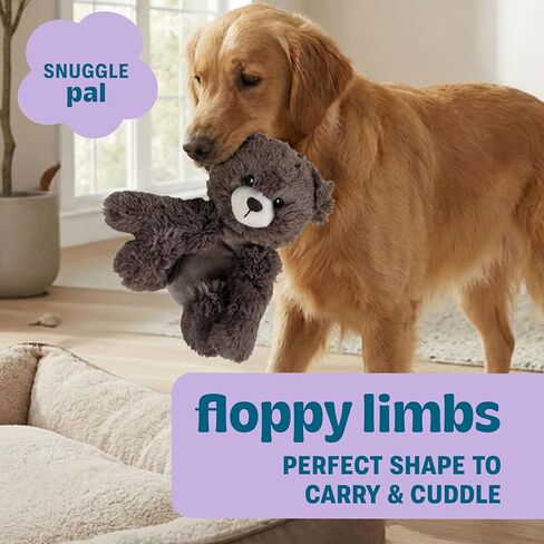 Calming Plush Dog Toy with Squeaker, Ultra-Soft Floppy Cuddle Companion, Lavender Scented, Bear, Large, 11.8" in Kuwait