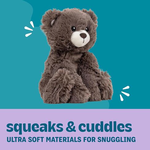 Calming Plush Dog Toy with Squeaker, Ultra-Soft Floppy Cuddle Companion, Lavender Scented, Bear, Large, 11.8" in Kuwait