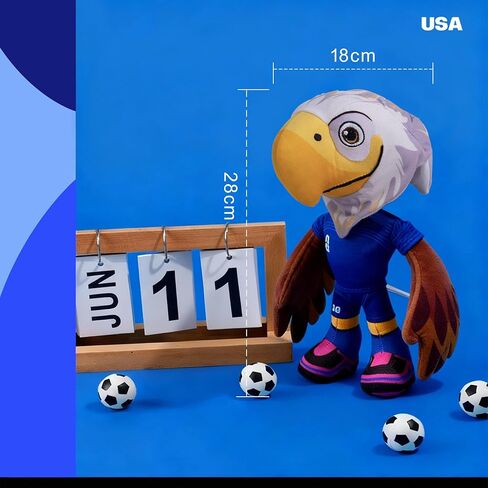 مجموعة ألعاب الحيوانات الأليفة القطيفة المرخصة لكأس العالم 2026 من FIFA® مقاس 11 بوصة - القابض والقيقب والزايو، ورق مجعد مدمج من القطيفة للحيوانات الأليفة للمعجبين in Kuwait