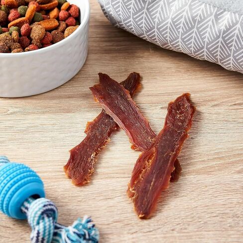 G. Rewards Duck Jerky Dog Treats، كيس 16 أونصة، نسبة عالية من البروتين الطبيعي، صدر البط الحقيقي، 3 مكونات فقط، قليل الدسم، خالي من الحبوب، بدون منتجات ثانوية، بدون قمح الذرة أو الصويا لجميع أحجام الكلاب in Kuwait