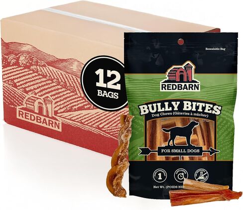 Redbarn Pet Products أعواد مضغ صغيرة الحجم من 3 إلى 5 بوصات طبيعية تمامًا للكلاب والجراء - علاج أسنان ممتاز خالٍ من الحبوب والجلد الخام - كيس 10 أونصة in Kuwait