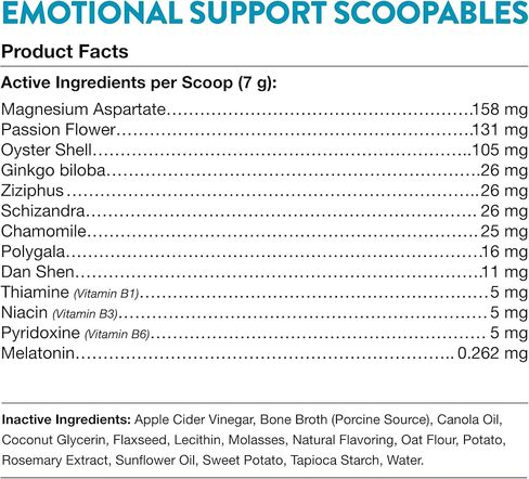 NaturVet Scoopables الدعم العاطفي للكلاب - مساعدة التهدئة اليومية تعزز السلوك الطبيعي والهادئ على مدار الساعة طوال أيام الأسبوع - بنكهة لحم الخنزير المقدد المدخن الهيكوري | حقيبة 11 أونصة in Kuwait
