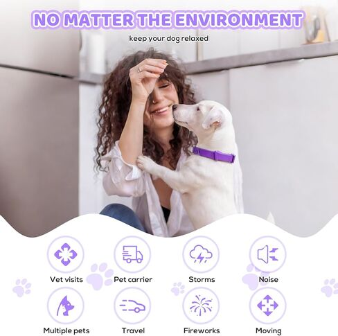 Calming Collar for Dogs 4 Pack, Purple Dog Calming Collar for Anxiety & Stress Relief, Pheromone Dog Collar for Small Medium Large Dogs, 240 Days Protection Each in Kuwait