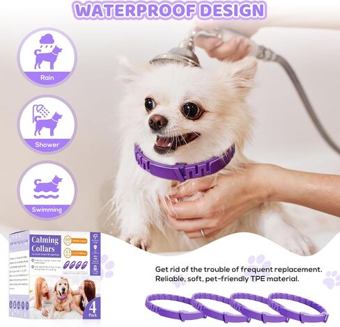 Calming Collar for Dogs 4 Pack, Purple Dog Calming Collar for Anxiety & Stress Relief, Pheromone Dog Collar for Small Medium Large Dogs, 240 Days Protection Each in Kuwait