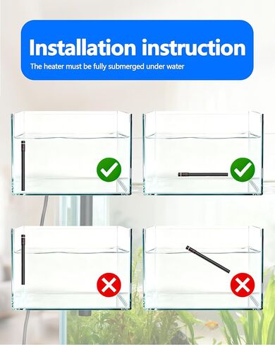 100W Titanium Aquarium Heater with LED Digital Display & External Controller – Submersible Fish Tank Heater, Precise ±1.8℉, IP68 Waterproof, for 10–25 Gallon Freshwater & Saltwater Tanks in Saudi Arabia