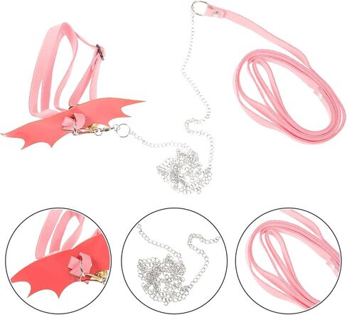 Alasum Tortoise Walking Leash and Harness Strap Adjustable Small Pet Pulling Rope with Vest for Outdoor Turtle Control and Training, Pink in Kuwait