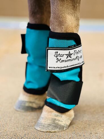 Star Point Horsemanship Miniature Horse Stay-Up Technology Mesh Fly Leggings UV Leg Protection Boots Breathable Durable Pony Donkeys Leg Wraps to Reduce Hoof Damage Leg Fatigue (Light Blue Set of 4) in Kuwait