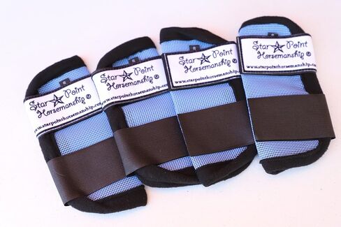 Star Point Horsemanship Miniature Horse Stay-Up Technology Mesh Fly Leggings UV Leg Protection Boots Breathable Durable Pony Donkeys Leg Wraps to Reduce Hoof Damage Leg Fatigue (Light Blue Set of 4) in Kuwait