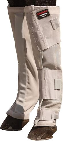Schneiders Extra Tall Front Leg BugGard Horse Fly Boots | 25" Tall for Maximum Coverage | 70% UV Protection | Durable 1000D Dura-Mesh | Comfortable & Secure Fit | Set of 2 | Color Gray | Size Horse in Kuwait