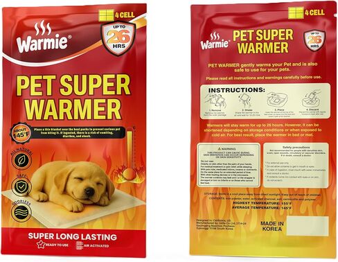 Warmie Super Warmer for Dogs & Cats | Air‑Activated Pet Heat Packs | Bigger & Wider for Bed & Crate Warmth | All‑Natural, Odorless, Steady Heating for Cold Weather Comfort | Safe Warmth | 5 Pack in Kuwait