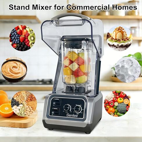 Commercial Blender for Smoothies 2200W With Quiet Shield,80oz BPA-Free Pitcher for Shakes,Self-Cleaning & Ice Crush Pro,6-leaf Stainless Steel Blade,Smoothie & Shake Maker for Restaurants, Kitchens in Kuwait