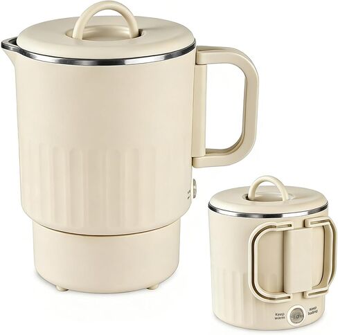 0.8L Foldable Small Electric Kettle 600W, Collapsible Portable Travel Electric Kettle, Mini Hot Water Boiler for Business Trip, Camping, Travel, Office in Kuwait
