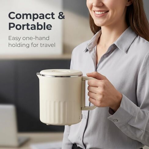 0.8L Foldable Small Electric Kettle 600W, Collapsible Portable Travel Electric Kettle, Mini Hot Water Boiler for Business Trip, Camping, Travel, Office in Kuwait