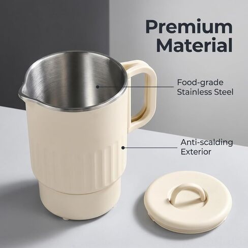 0.8L Foldable Small Electric Kettle 600W, Collapsible Portable Travel Electric Kettle, Mini Hot Water Boiler for Business Trip, Camping, Travel, Office in Kuwait