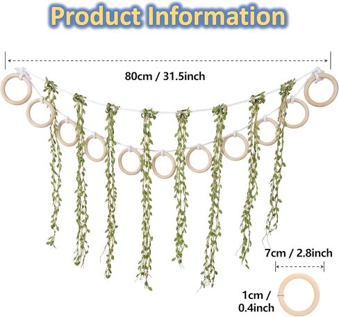 Handcrafted Reptile Climbing Vines - Natural Jungle Rope with 11 Wooden Rings - Versatile Habitat Enrichment Toy for Ball Pythons, Corn Snakes, Chameleons, and Arboreal Amphibians in Kuwait