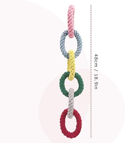 Sugar Glider Toys, Cotton Rope Climbing Rings – Hanging Exercise Toy for Sugar Gliders, Rats, Squirrels, Birds & Small Pets, Cage Accessories for Small Animal Enrichment in Kuwait