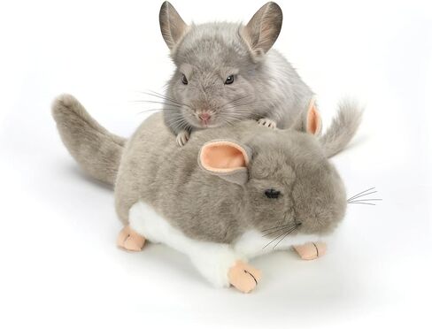 YUEPET Chinchilla Plush Cuddler Toy, Soft Chinchilla Cuddle Buddy, Comfort Anxiety Relief & Stress Reducer Companion for Chinchillas, Guinea Pigs, Hamsters, Ferrets, Hedgehogs, Sugar Gliders in Kuwait